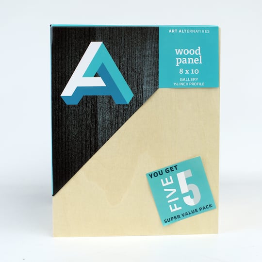 Art Alternatives 5 Pack 8&#x22; x 10&#x22; Value Pack Classic Gallery Wood Panel